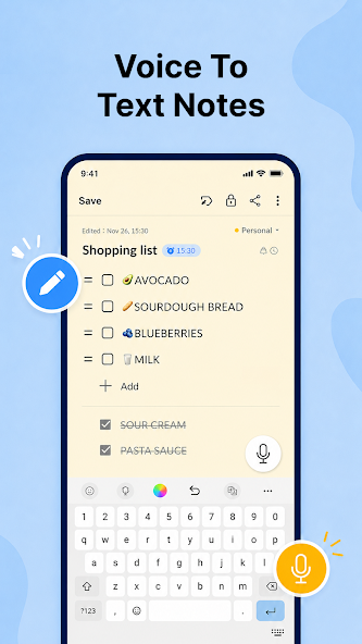 Easy Notes app screen